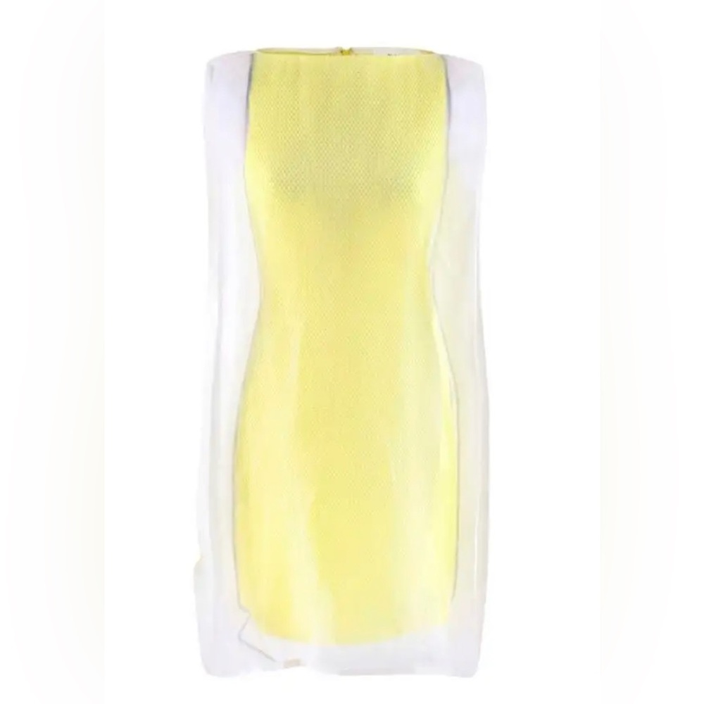 Chalayan pop lemon double  layer mini dress